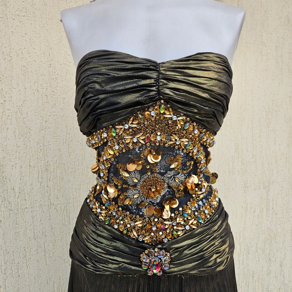 Vintage Y2K Strapless Embellished Dress
